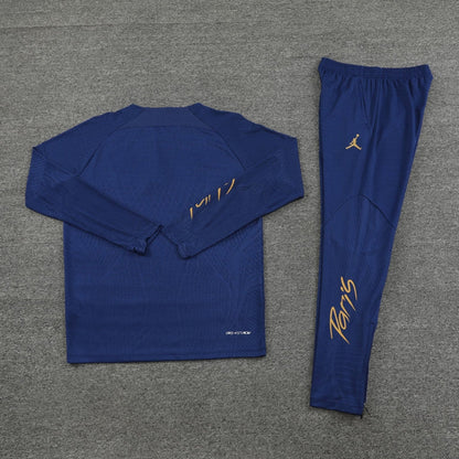 2023/2024 PSG Paris Saint-Germain Blue Half-Pull Tracksuit FTBL4ALL