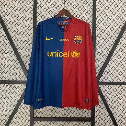 2008/2009 Retro Long Sleeve Barcelona Football Shirt Home Champions League 1:1 Thai Quality FTBL4ALL