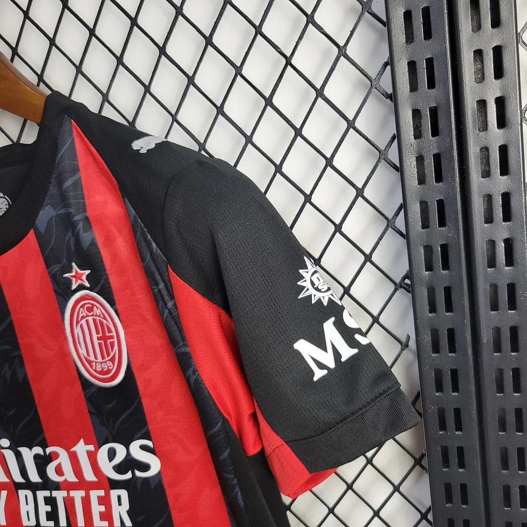 2025/2026 AC Milan Home Football Shirt Kids Size FTBL4ALL