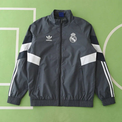 2024/2025 Real Madrid Black Windbreaker Soccer Jersey 1:1 Thai Quality FTBL4ALL
