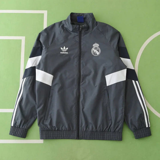 2024/2025 Real Madrid Black Windbreaker Soccer Jersey 1:1 Thai Quality FTBL4ALL