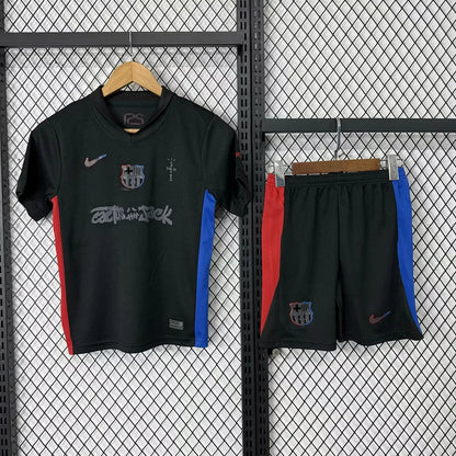 2024/2025 Barcelona x Travis Scott Kids Size Away Football Jersey FTBL4ALL