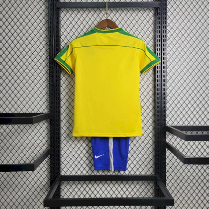 1998 Retro Kids Size Brazil Home Soccer Jersey FTBL4ALL