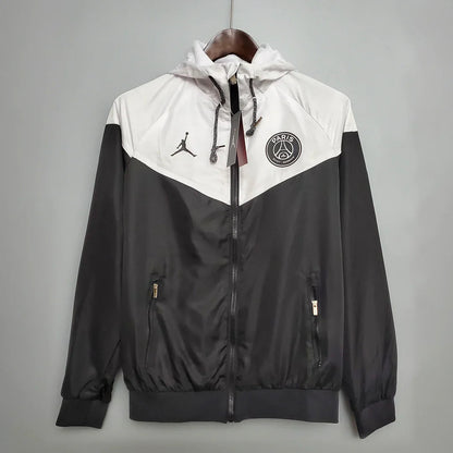 Psg Paris Saint-Germain Windbreaker Classic Style Black-White FTBL4ALL