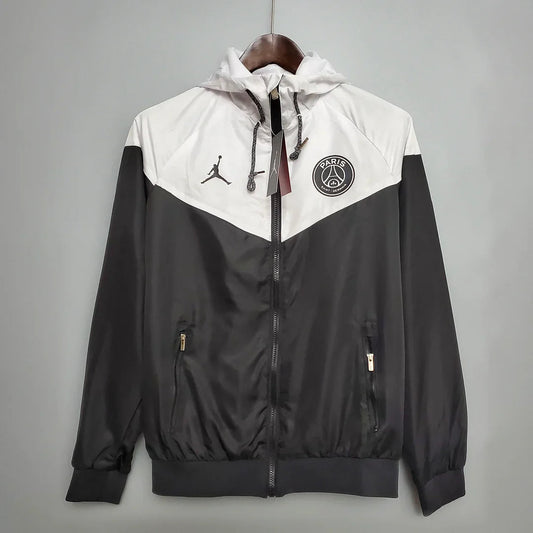 Psg Paris Saint-Germain Windbreaker Classic Style Black-White FTBL4ALL