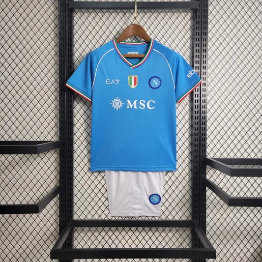 2023/2024 Kids Size Napoli Home Soccer Jersey 1:1 Thai Quality FTBL4ALL
