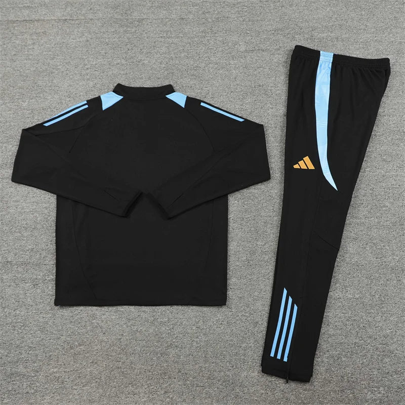 2024/2025 Argentina Half-Pull Tracksuit Black FTBL4ALL