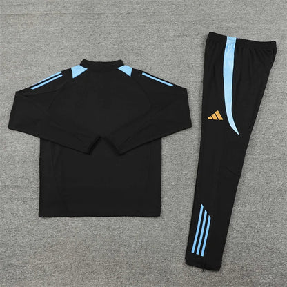 2024/2025 Argentina Half-Pull Tracksuit Black FTBL4ALL