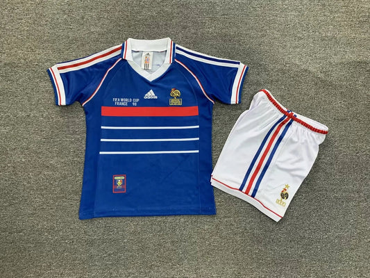 1998 Retro Kids Size France Home Football Shirt FTBL4ALL