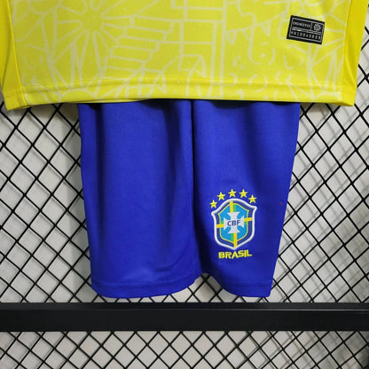 2024 Brazil Home Football Shirt Kids Size 1:1 FTBL4ALL