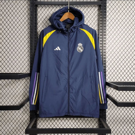 2023/2024 Real Madrid Windbreaker Blue Soccer Jersey FTBL4ALL