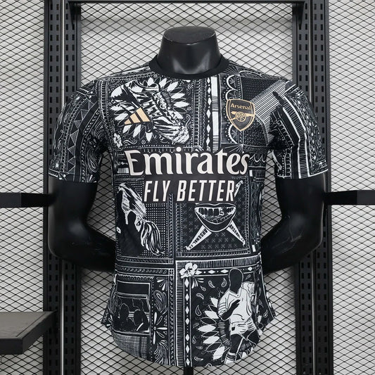 2024/2025 Arsenal Black pre-match Football Shirt 1:1 Thai Quality - Player Version FTBL4ALL