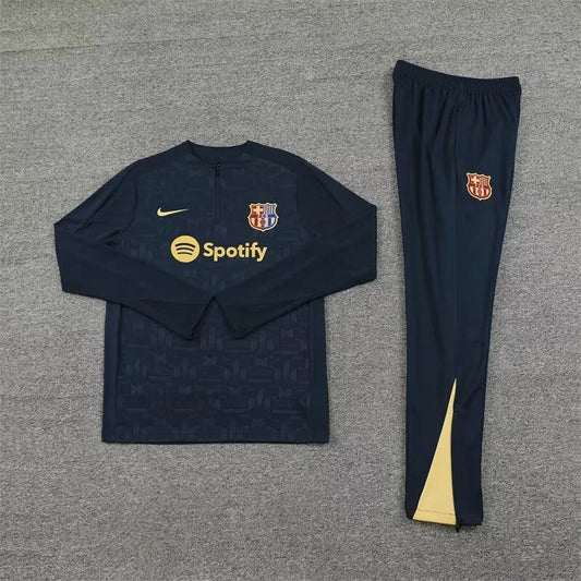 2024/2025 Barcelona Half-Pull Tracksuit Royal blue FTBL4ALL