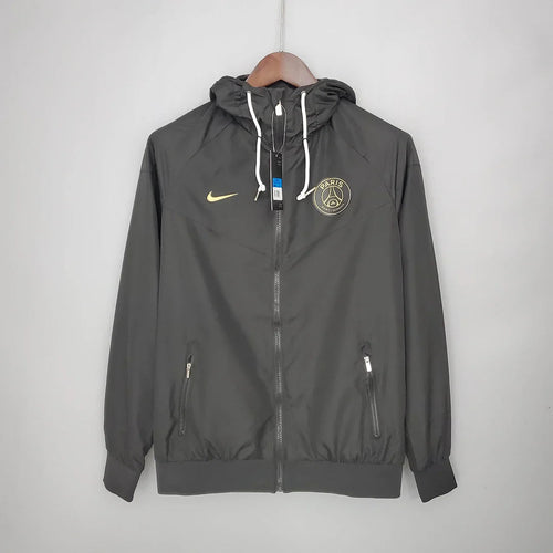 2021/2022 Psg Paris Saint-Germain Windbreaker Black FTBL4ALL