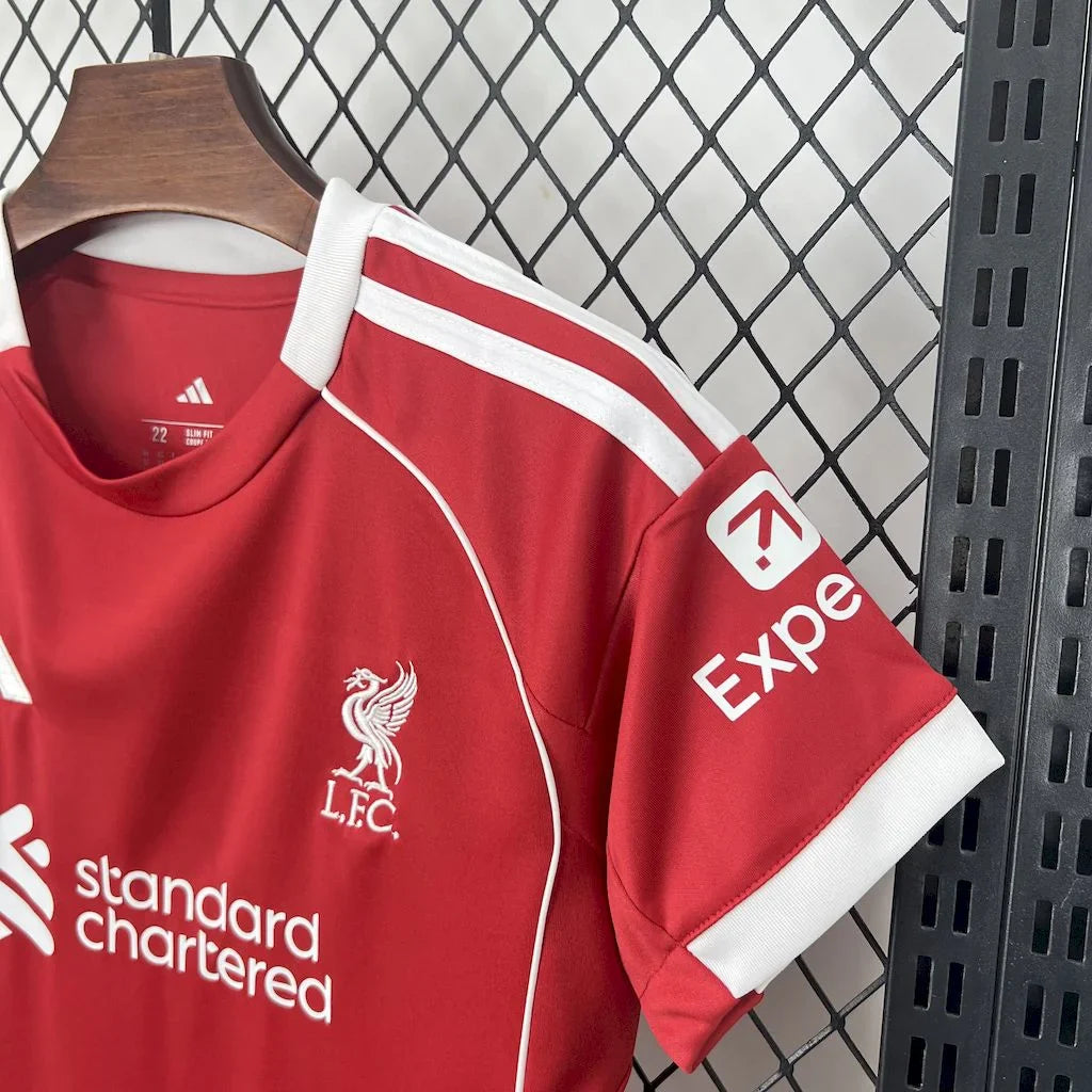 2025/2026 Liverpool Home Soccer Jersey Kids Size FTBL4ALL