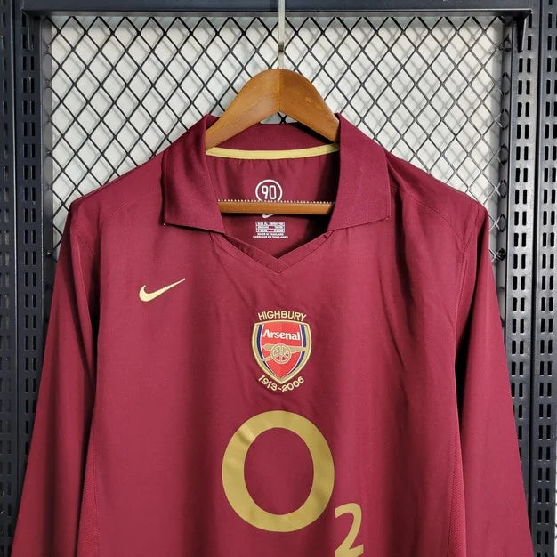 2005/2006 Retro Long Sleeve Arsenal Home Football Shirt 1:1 Thai Quality FTBL4ALL