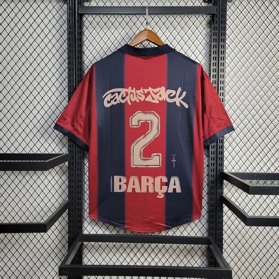 Barcelona x Travis Scott Retro 2000/01 Home Skeleton Jersey FTBL4ALL