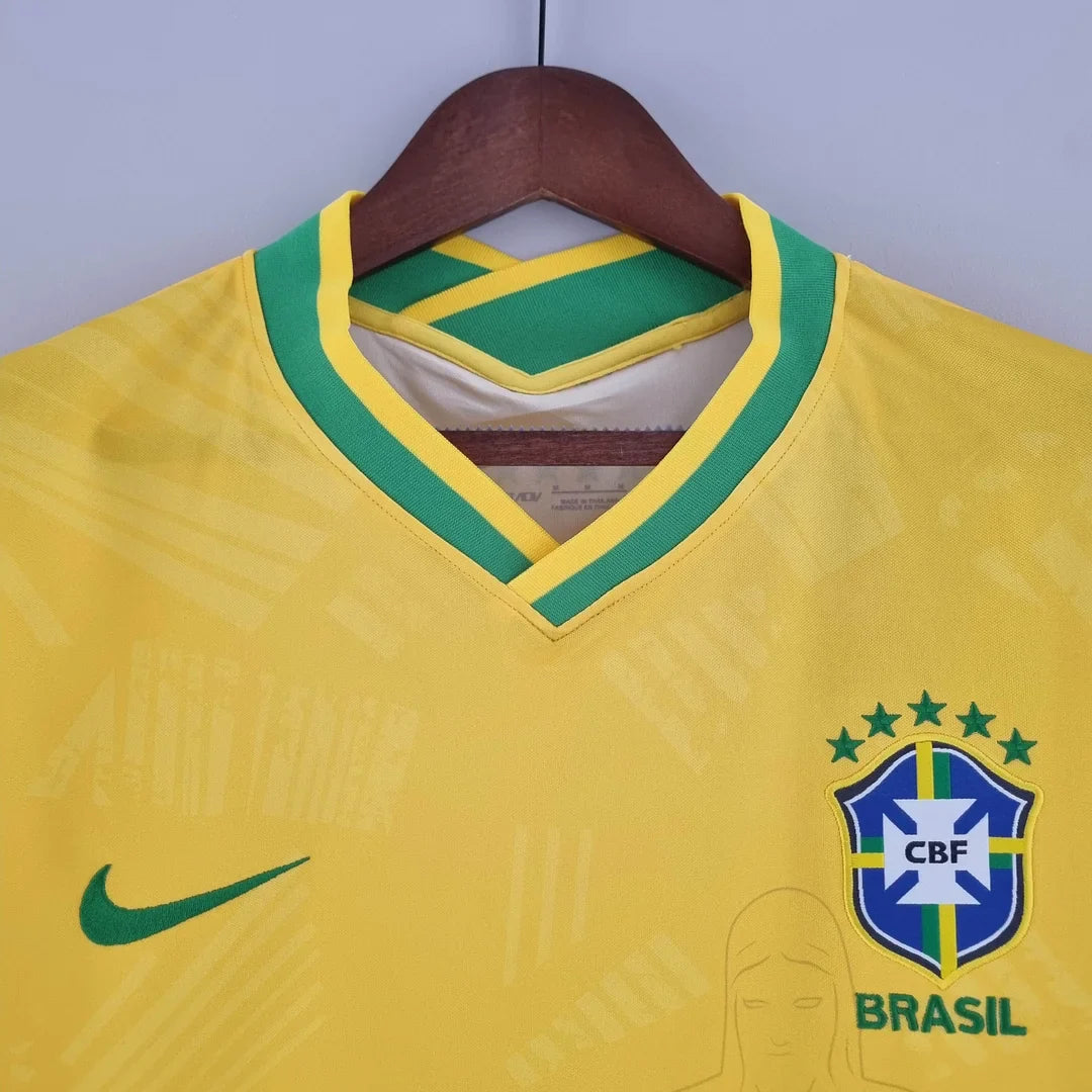 2022 Brazil Classic Soccer Jersey Yellow FTBL4ALL
