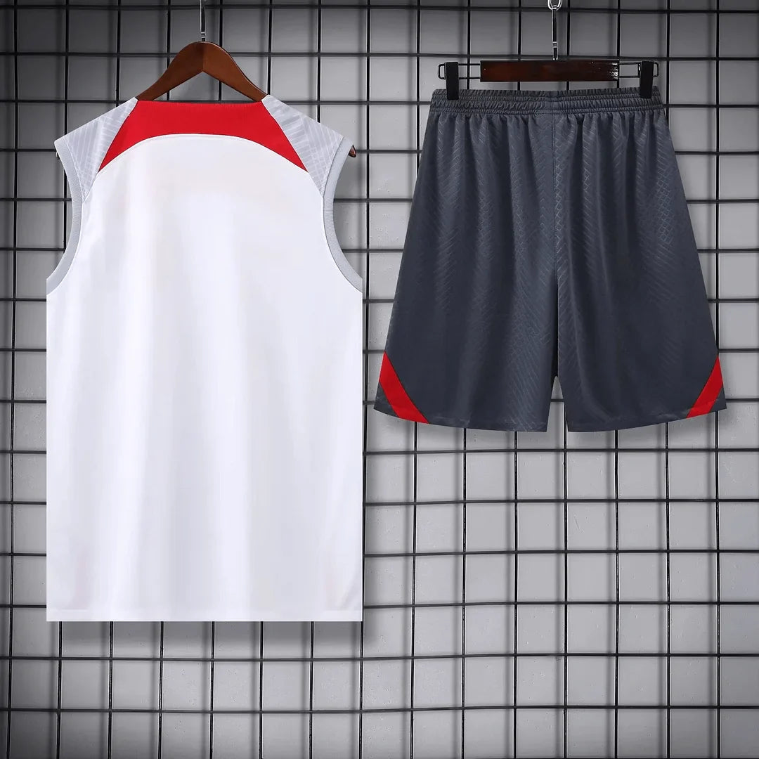 2023/2024 Liverpool pre-match training White Jersey+Shorts 1:1 Thai Quality FTBL4ALL