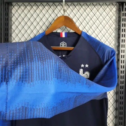 2018 Retro Long Sleeve FIFA World Cup France Home Football Shirt FTBL4ALL