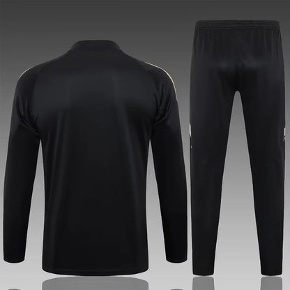 2024/2025 Real Madrid Half-Pull Tracksuit Black 1:1 Thai Quality FTBL4ALL