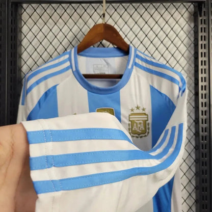 2024 Long Sleeve Argentina Home Soccer Jersey 1:1 Thai Quality FTBL4ALL