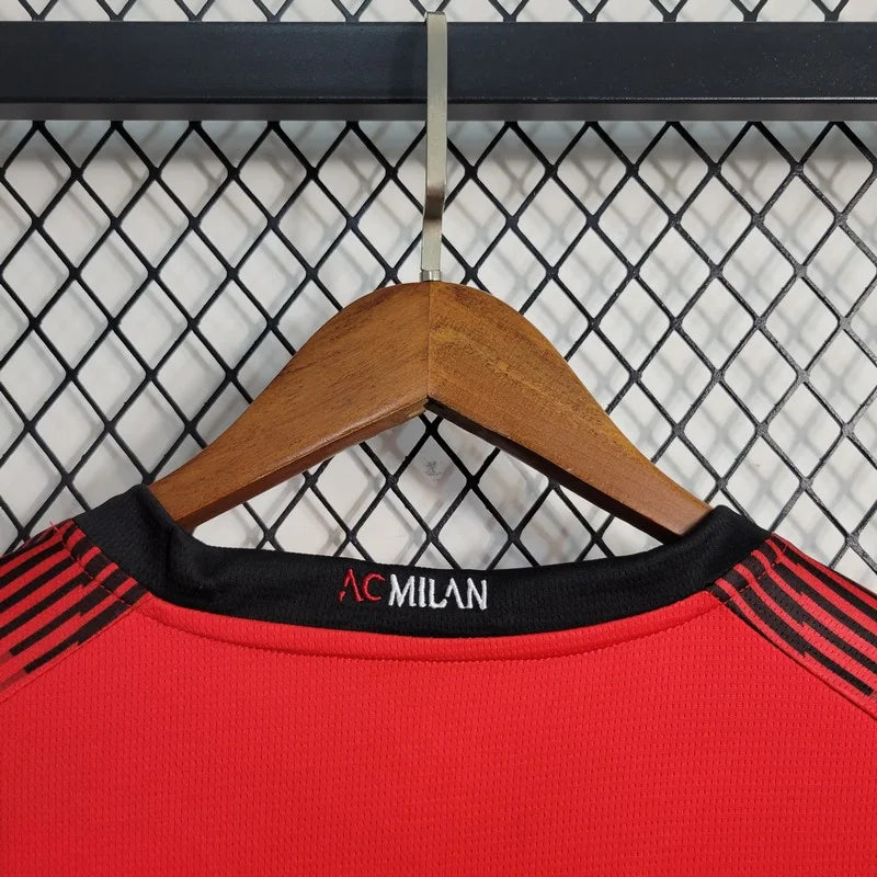 2023/2024 Long Sleeve AC Milan Home Soccer Jersey 1:1 Thai Quality FTBL4ALL