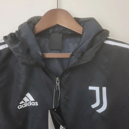 2022/2023 Juventus Windbreaker Black White Edge FTBL4ALL