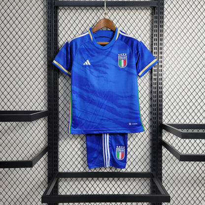 2023 Italy Home Soccer Shirt Kids Size FTBL4ALL