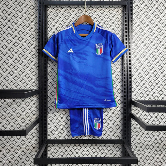 2023 Italy Home Soccer Shirt Kids Size FTBL4ALL