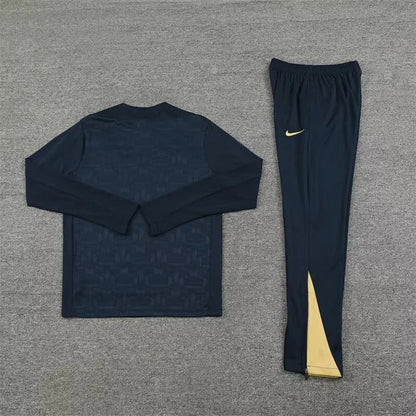2024/2025 Barcelona Half-Pull Tracksuit Royal blue FTBL4ALL