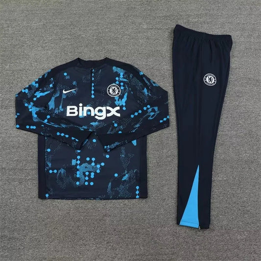 2024/2025 Chelsea Half-Pull Tracksuit Royal Blue FTBL4ALL