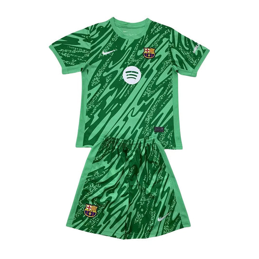 2024/2025 Kids Size Barcelona Green Goalkeeper Football Shirt FTBL4ALL