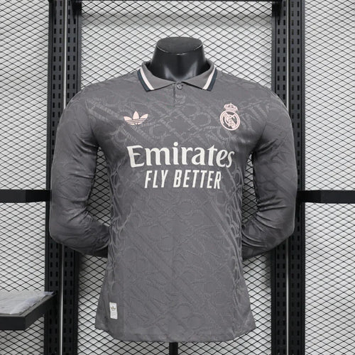 2024/2025 Long Sleeve Player Version Real Madrid Third Away Football Shirt 1:1 Thai Quality FTBL4ALL