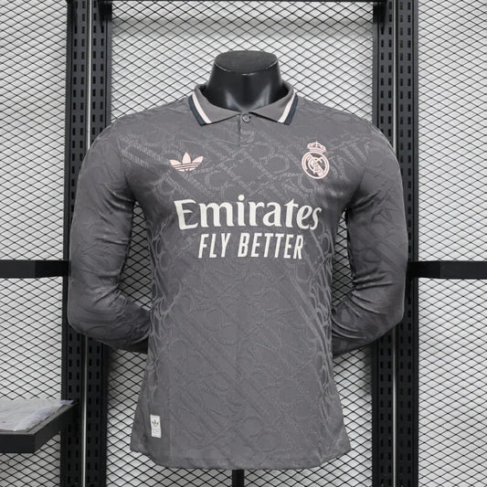 2024/2025 Long Sleeve Player Version Real Madrid Third Away Football Shirt 1:1 Thai Quality FTBL4ALL
