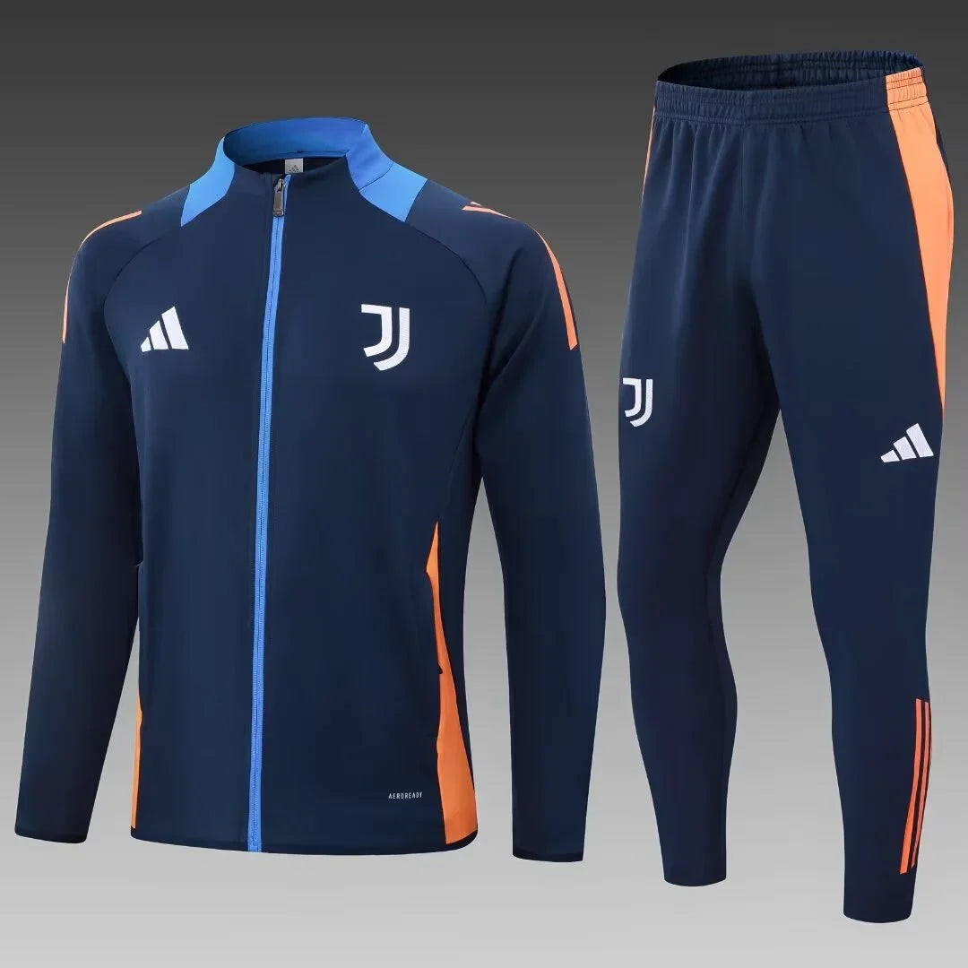 2024/2025 Juventus Long Zipped Jacket Royal Blue Soccer Jersey 1:1 Thai Quality FTBL4ALL