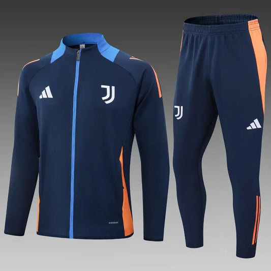 2024/2025 Juventus Long Zipped Jacket Royal Blue Soccer Jersey 1:1 Thai Quality FTBL4ALL