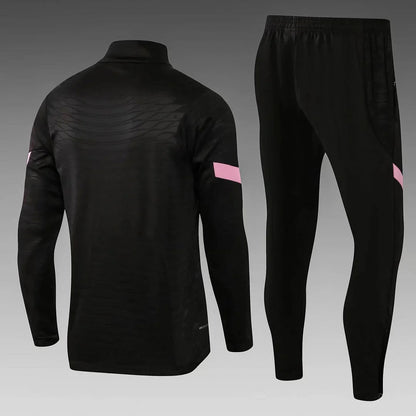 2021/2022 Psg Paris Saint-Germain Half-Pull Tracksuit Black FTBL4ALL