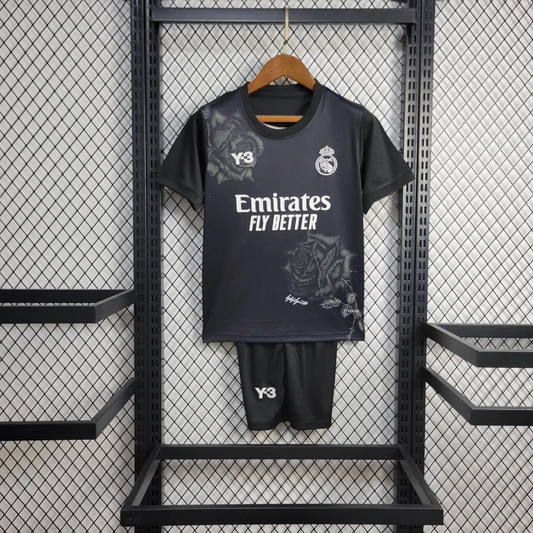 2024/2025 Real Madrid Y-3 Special Edition Black Football Shirt 1:1 Thai Quality Kids Size FTBL4ALL