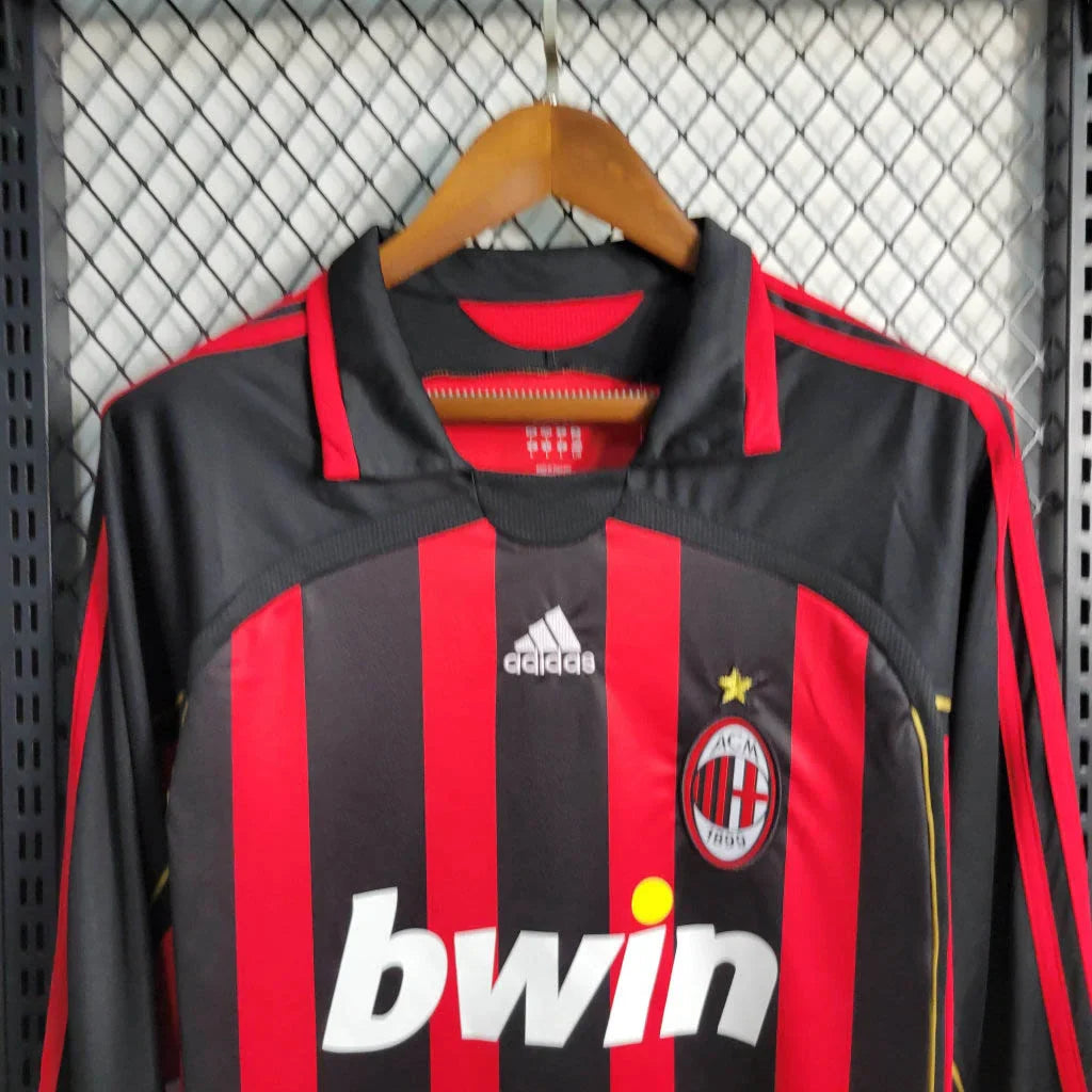 2006/2007 Retro Long Sleeve AC Milan Home Football Shirt 1:1 Thai Quality FTBL4ALL