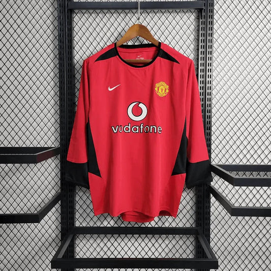 2002/2004 Retro Long Sleeve Manchester United Home Football Shirt 1:1 Thai Quality FTBL4ALL