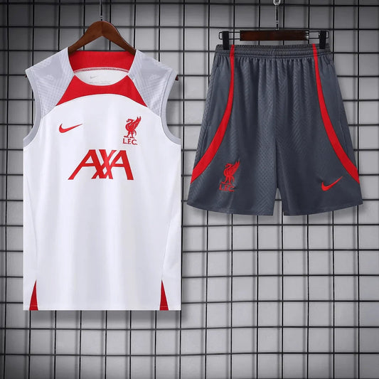 2023/2024 Liverpool pre-match training White Jersey+Shorts 1:1 Thai Quality FTBL4ALL