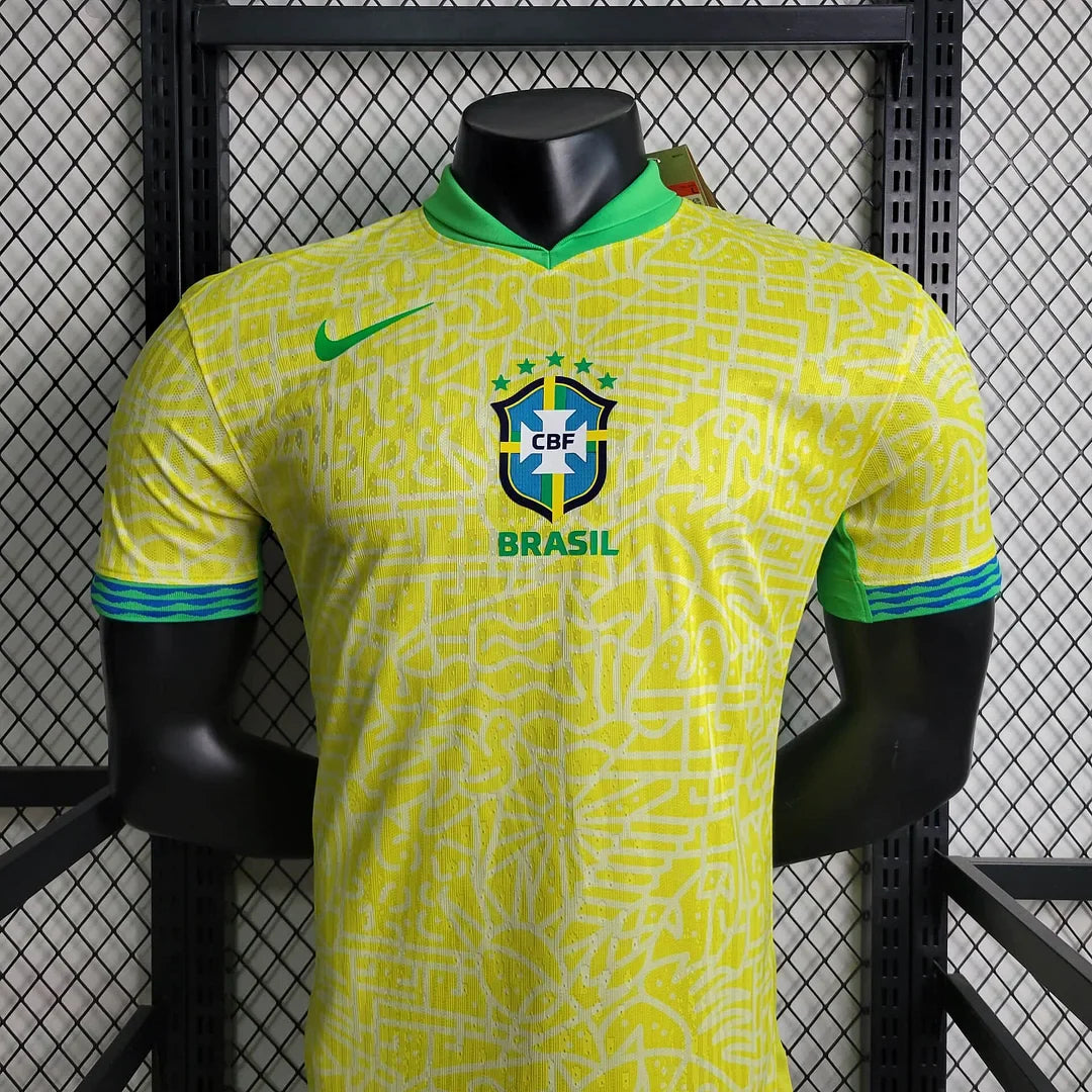 2024 Brazil Home Soccer Jersey - Player Version FTBL4ALL