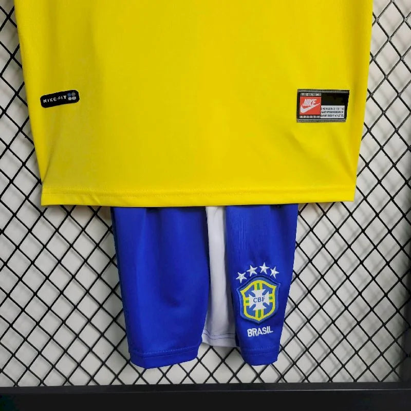 1998 Retro Kids Size Brazil Home Soccer Jersey FTBL4ALL
