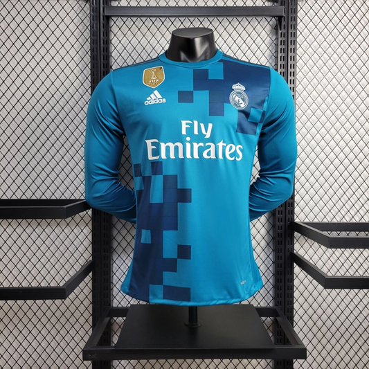 2017/2018 Long Sleeve Retro Real Madrid Third Away Football Shirt 1:1 Thai Quality FTBL4ALL