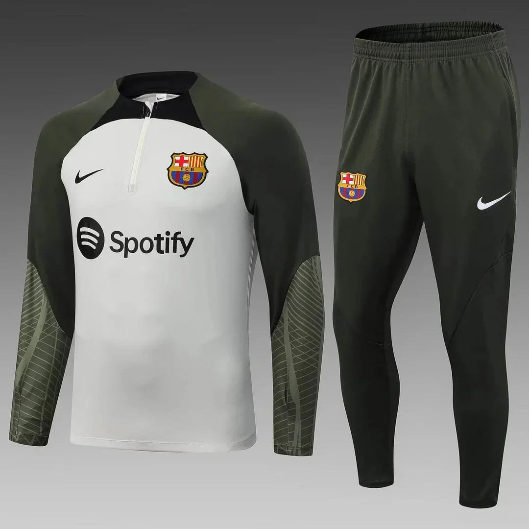 2023/2024 Barcelona Half-Pull Tracksuit Green 1:1 Thai Quality FTBL4ALL