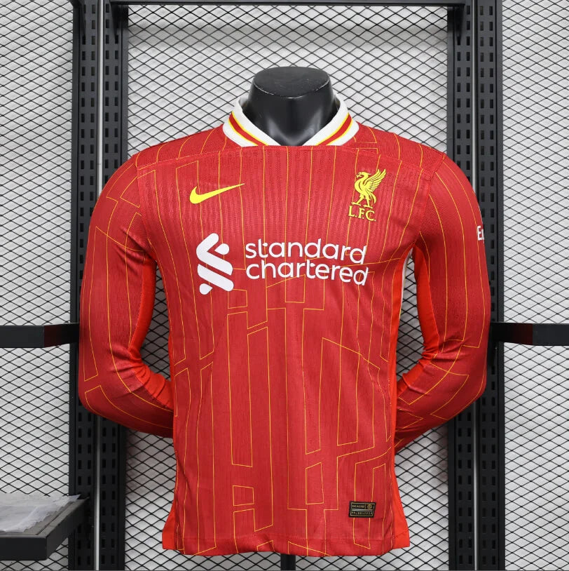 2024/2025 Long Sleeve Player Version Liverpool Home Football Shirt 1:1 Thai Quality FTBL4ALL