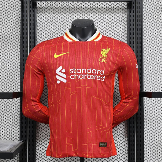 2024/2025 Long Sleeve Player Version Liverpool Home Football Shirt 1:1 Thai Quality FTBL4ALL