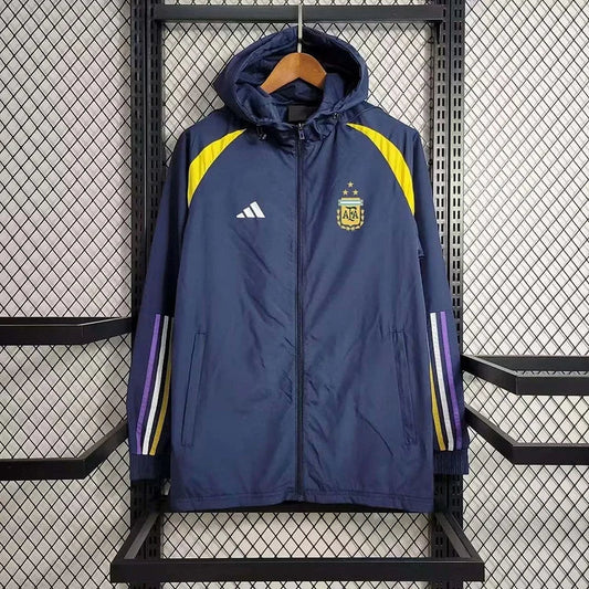 2023 Argentina Windbreaker Navy blue Soccer Jersey 1:1 Thai Quality FTBL4ALL