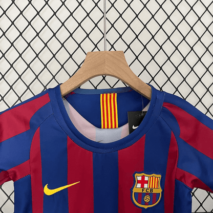 2005/2006 Retro Kids Size Barcelona Home Football Shirt 1:1 Thai Quality FTBL4ALL